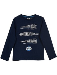 Tricou cu mânecă lungă pentru băieţi Star Wars albastru închis