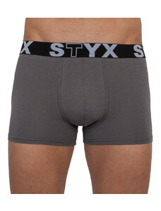 Boxeri bărbați Styx elastic sport mărimi mari gri închis (R1063) 4XL