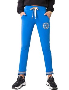 RELEVANCE Pantaloni de trening pentru femei cu logo albastru