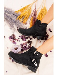 Fox Shoes Black Print Women's Boots