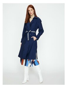 Koton Femeii Navy Blue Belt Trench Coat