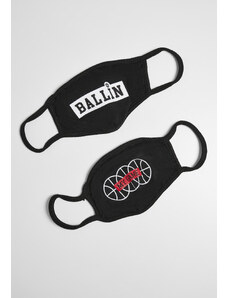 MT Accessoires Ballin and My Game Face Mask 2-Pack Black