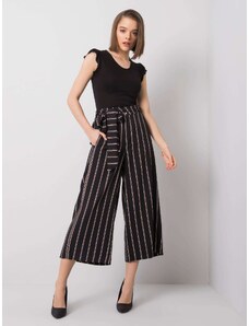 Fashionhunters RUE PARIS Pantaloni cu dungi negre