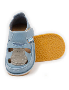 Sandale Baietii, Primii Pasi, Baby Blue cu Hipo, Dodo Shoes