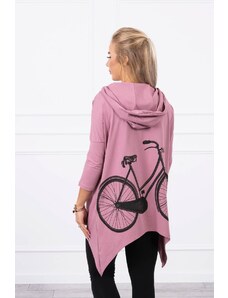 Kesi Tricou cu imprimeu de bicicletă roz închis