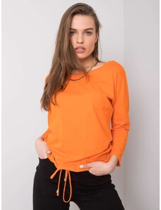 Fashionhunters Bluza pentru femei din bumbac portocaliu