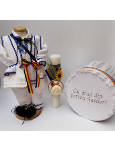 Ie Traditionala Set Botez Traditional Raul 14 - 3 piese Botez Traditional : costumas, lumanare si cufar