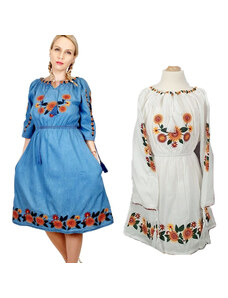 Ie Traditionala Set rochii traditionale Mama - Fiica - Floarea Soarelui