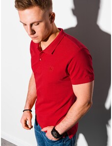 Ombre Clothing Tricou polo cu guler Douglas roșu-închis S