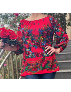 Ie Traditionala Bluza stilizata cu motive florale Sanziana 19