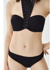 Top bikini negru acoperit cu bretele Dagi pentru femei