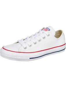 CONVERSE Sneaker low 'Chuck Taylor All Star Leather' albastru / roșu / alb