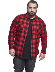 Camasi de barbati // Urban classics Checked Flanell Shirt blk/red