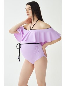 Costume de baie fără bretele Dagi Women's Lilac Flounce