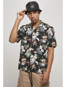 UC Men Viscoză AOP Resort Shirt Blacktropical
