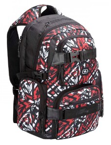No Fear Skate Backpack Red/White