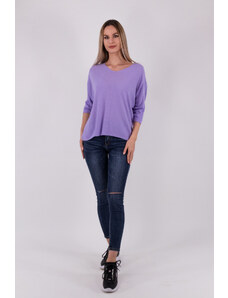 Urbanelle Bluza tricotata, cu anchior si maneca 3 4, lila