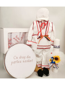 Magazin Traditional Set Traditional Botez - Costumas+Trusou+Cutie+Lumanare Baiat