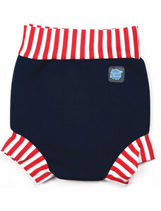 Costum de înot pentru sugari splash about happy nappy navy/red stripe