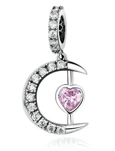 GALAS Talisman din argint 925 Pink Moon Heart