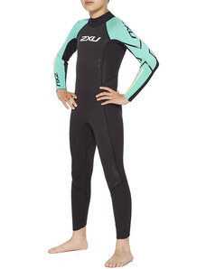 Neopren de înot juniori 2xu propel:youth wetsuit black/oasis s