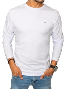 Basic Tricou alb cu mânecă lungă