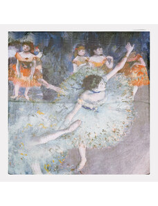 Shopika Esarfa patrata cu o singura fata cu imprimeu inspirat dupa un tablou cu balerine al lui Degas