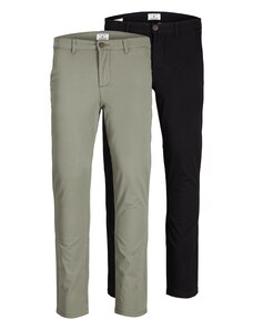 JACK & JONES Pantaloni eleganți 'Marco' verde deschis / negru