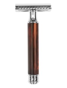 Mühle Safety razor from MÜHLE, closed comb, handle material high-grade resin tortoiseshell