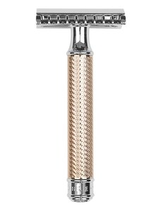 Mühle Safety razor from MÜHLE, open comb, handle material chrome-rose gold plated metal