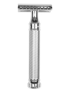 Mühle Safety razor TWIST from MÜHLE, open comb, handle material chrome-plated metal