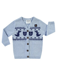 JACKY Cardigan tricotat, cu nasturi, bumbac 100%, baieti, Albastru