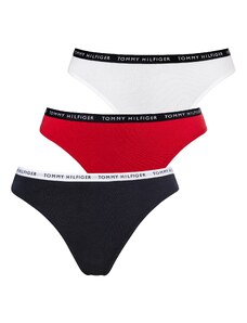 Tommy Hilfiger Underwear Tanga albastru marin / rubiniu / negru / alb