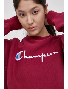 Champion bluză 114612 femei, culoarea bordo, cu imprimeu 114612-WW001