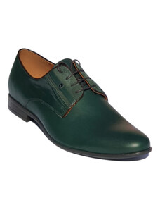 Pantofi eleganti barbatesti, din piele naturala, verde, Conhpol 4592