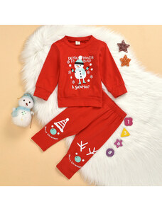 SuperBaby Pijama rosie pentru copii - Snowman