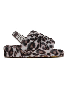 Papuci UGG FLUFF YEAH SLIDE PANTHER PRINT