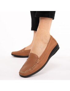 Pantofi confortabili din piele naturala 9009 camel Dr. Calm