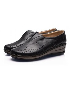 Pantofi confortabili din piele naturala 9002 negru Dr. Calm
