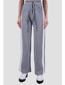 Urbanelle Pantaloni tricotati,casual, gri, largi, cu talie elastica