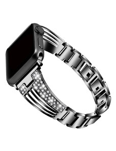 RYB Bratara Apple Watch Luxury Stainless Steel Black 41 40 38mm