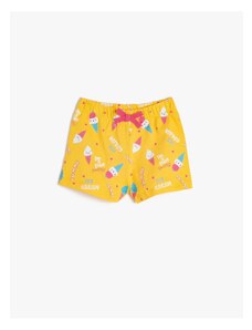 Koton Baby Girl pantaloni scurți tipărite galben