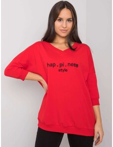 Fashionhunters Red sweatshirt with Jolanda RUE PARIS