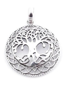 Podoabele Mele Pandantiv argint Copacul Vietii cu noduri celtice, 35 mm