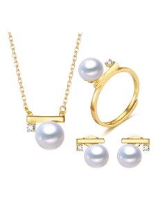 Tricia Design Set argint si perle naturale Sybill