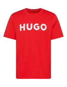 HUGO Tricou 'Dulivio' roșu deschis / alb