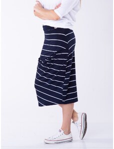 Look Made With Love Woman's Skirt 518 Patricia Navy Blue / White
