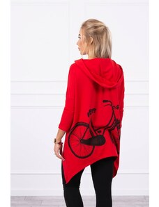 Kesi Tricou cu imprimeu de bicicleta rosu