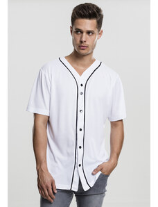 Tricou pentru bărbati cu mânecă scurtă // Urban Classics Baseball Mesh Jersey wht/blk
