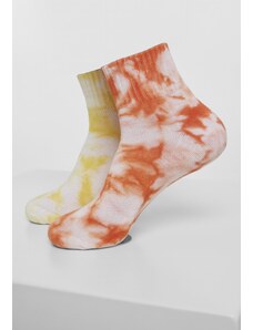 Şosete // Urban classics Tie Dye Socks Short 2-Pack orange/yellow
